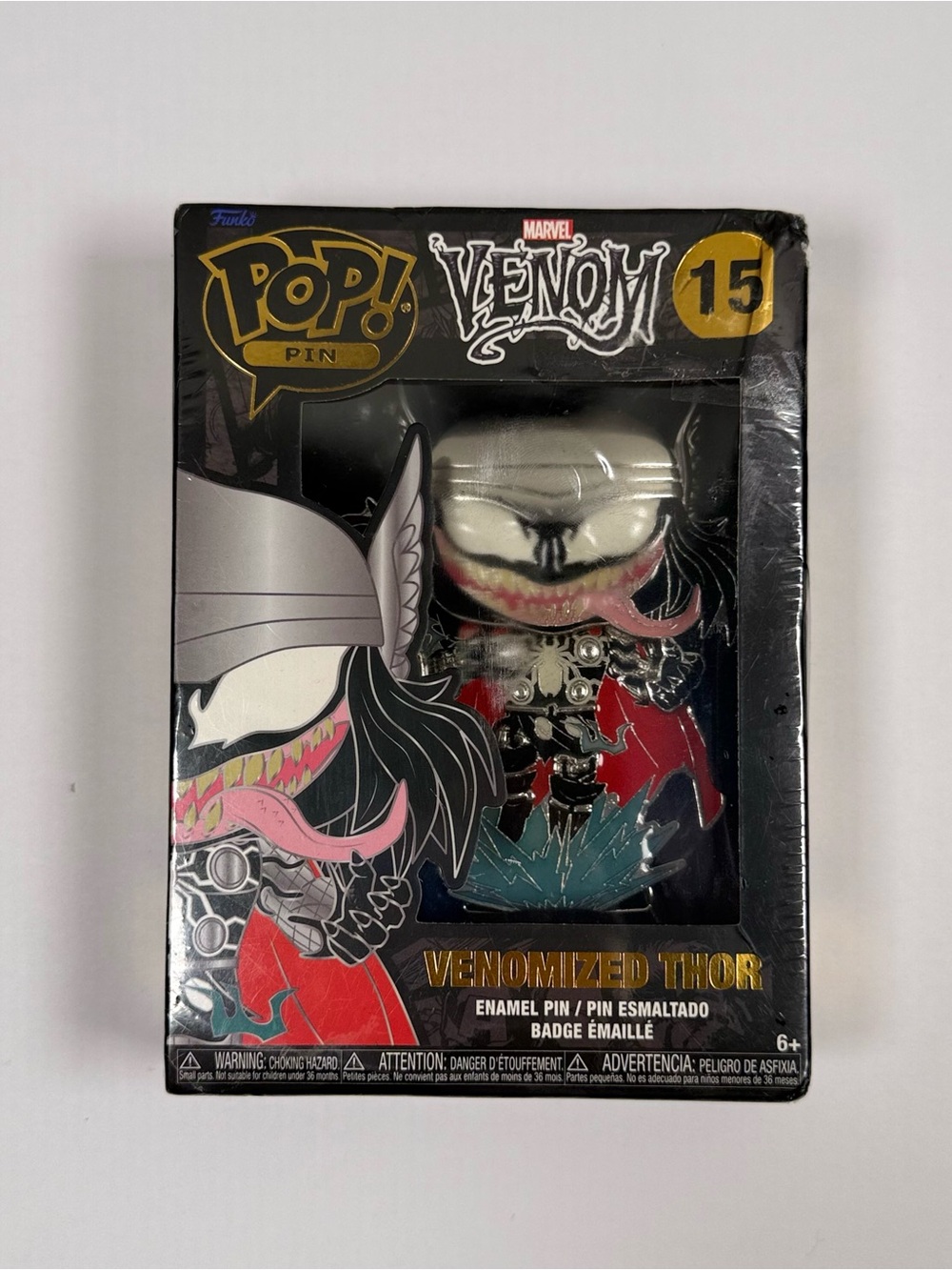 Funko Pop! Pin Marvel Venom Venomized Thor #15 Enamel Pin New in Box